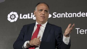 01/07/19 EL PRESIDENTE DE LA LIGA JAVIER TEBAS Y CONSEJERO DELEGADO DEL SANTADER RAMI ABOUKHAIR DAN LA BIENVENIDA A LOS EQUIPOS ASCENDIDOS A SEGUNDA DIVISION LIGA 123 Y LIGA SANTANDER PRIMERA DIVISION
OSASUNA, MALLORCA Y GRANADA
MIRANDES, PONFERRADI