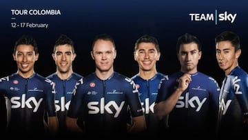Froome, Sosa, Henao, Narvaez, Bernal, Castroviejo son los integrantes del team sky para el Tour Colombia