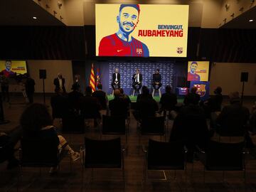 Presentación de Aubameyang como nuevo jugador del Fútbol Club Barcelona. 
