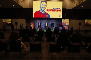 Presentación de Aubameyang como nuevo jugador del Fútbol Club Barcelona. 
