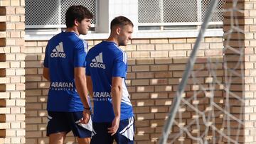 Iván Azón y Vada, esta mañana en la Ciudad Deportiva.