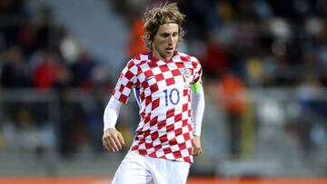 Modric con la selección de Croacia.