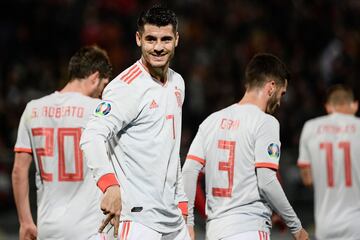 0-1. Álvaro Morata celebró el primer tanto.