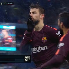 Piqué emuló a Raúl en el Camp Nou: mandó callar a Cornellà