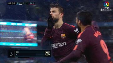 Barcelona's Piqué tries to silence Espanyol fans