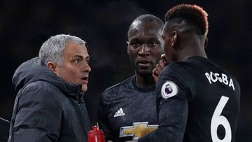 Pogba, Mourinho y Lukaku.