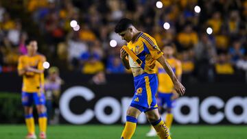 Nicolas Ibanez of Tigres during the round one second leg match between Tigres UANL and Real Esteli as part of the CONCACAF Champions Cup 2025, at Universitario Stadium on February 12, 2025 in Monterrey, Nuevo Leon, Mexico.