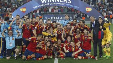 La Selección Sub-21 campeona en Israel en 2013.