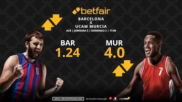Barça vs. UCAM Murcia: horario, dónde ver, pronósticos y clasificación