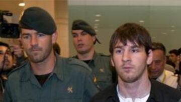 Messi llegó a Barcelona y se fue a la ciudad deportiva