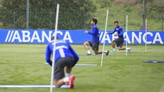 Los jugadores del Depor ya se entrenan en Abegondo