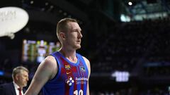 MADRID, SPAIN - JUNE 19: Rolands Smits of FC Barcelona looks on during the Final Game 4 of spanish league, Liga ACB Endesa, basketball match played between Real Madrid and FC Barcelona at Wizink Center pavilion on June 19, 2022, in Madrid Spain. (Photo By Oscar J. Barroso/Europa Press via Getty Images)