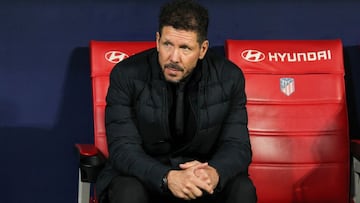 Simeone en el Atlético-Mallorca.
