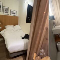 Va a este “zulo” en un hotel de París: la cama al lado del baño sin puerta y ojo al precio