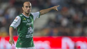 Landon Donovan en un partido del Le&oacute;n en la Liga MX.