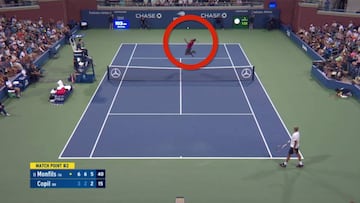 Monfils y un remate después un salto 360° para ganarle a Copil