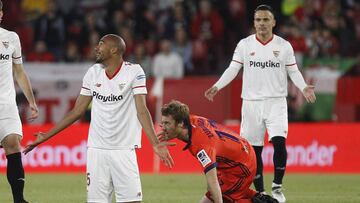 N&#039;Zonzi, en el partido contra la Real. 
 
 