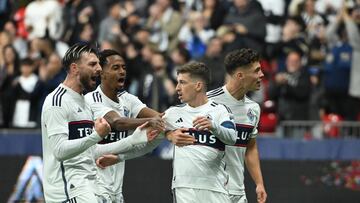 Nov 3, 2024; Vancouver, British Columbia, CAN; Vancouver Whitecaps midfielder Ryan Gauld (25) celebrates a goal in the first half against the LAFC at BC Place. Mandatory Credit: Anne-Marie Sorvin-Imagn Images