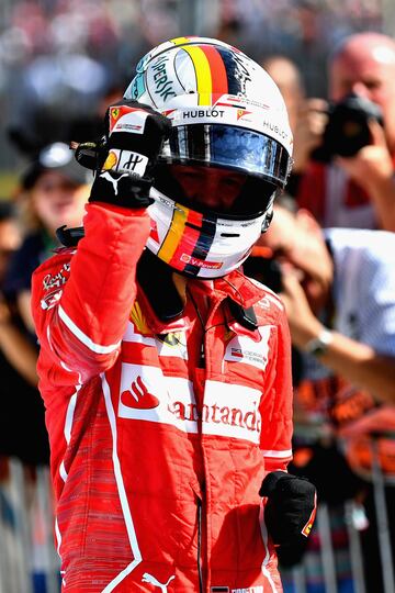 Sebastian Vettel tras convertirse en el vencedor del Gran Premio de Hungr¨ªa.
