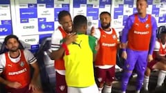 Así fue el reencuentro de Jhon Arias con sus excompañeros de Fluminense