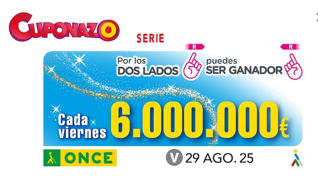 Cuponazo de la ONCE: comprobar los resultados del sorteo hoy, viernes 29 de agosto