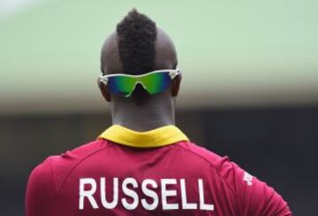 Curiosa imagen del jugador de cricket, Andre Russell.