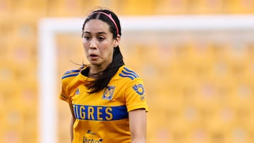 Greta Espinoza of Tigres during the game Tigres UANL vs Puebla, corresponding Round 06 the Torneo Apertura 2022 of the Liga BBVA MX Femenil at Universitario Stadium, on August 05, 2022.
<br><br>
Greta Espinoza de Tigres durante el partido Tigres UANL vs Puebla, correspondiente a la Jornada 06 del Torneo Apertura 2022 de la Liga BBVA MX Femenil en el Estadio Universitario, el 05 de Agosto de 2022.
