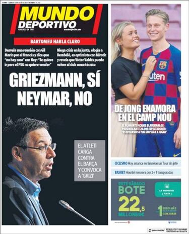 Griezmann se calienta, Neymar se enfría