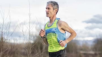El atleta Martín Fiz, durante un entrenamiento