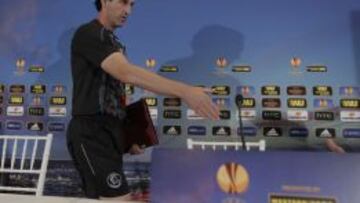 Unai Emery, durante una conferencia de prensa.