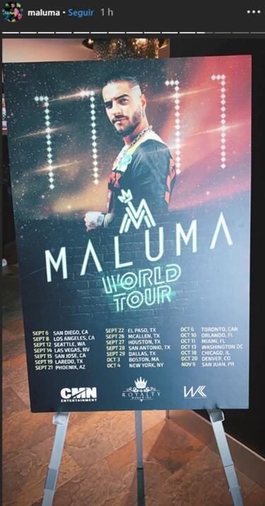 Maluma anuncia una gira por Estados Unidos