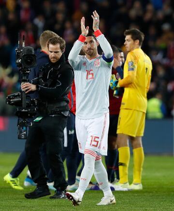 El 12 de octubre de 2019, España jugó en Noruega el partido de clasificación para la Eurocopa 2020. En este encuentro Ramos superó a Casillas y se convirtió, en ese momento con 168, en el futbolista con más internacionalidades de la historia de la Selección Española.