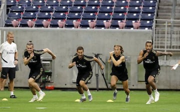 Bale in training in Houston