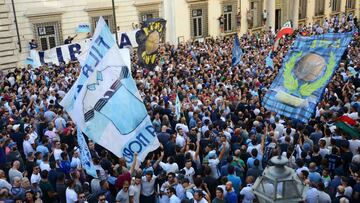 Aficionados del Lazio.