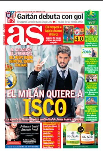 Las portadas de AS de agosto