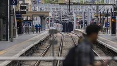 LONDON, UNITED KINGDOM - JULY 27: A view of a station as some metro lines continue to operate during railway workers' strike over job losses, disagreements over working conditions and pensions between July 27th-30 in London, United Kingdom on July 27, 2022. (Photo by Rasid Necati Aslim/Anadolu Agency via Getty Images)