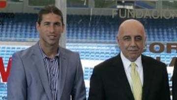 Sergio Ramos junto a Galliani.