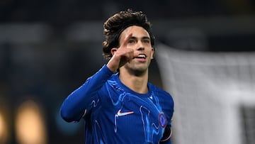 João Félix, jugador del Chelsea, celebra uno de los goles anotados ante el Noah en Conference League.