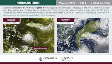 Huracán Erín 2025: trayectoria en vivo, zonas afectadas y últimas noticias