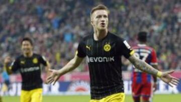 Reus celebra su tanto marcado al Bayern