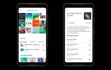 Interfaz de la nueva app Podcasts de Google