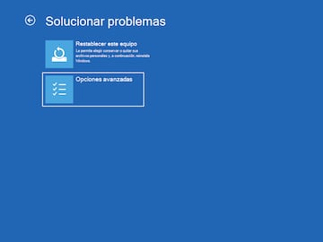 windows pantallazo azul recuperar sistema