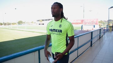 Semedo durante un entrenamiento con el Villarreal