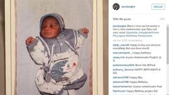 Paul Pogba agradeci&oacute; las felicitaciones por su cumplea&ntilde;os con una foto de cuando era un beb&eacute; en Instagram.