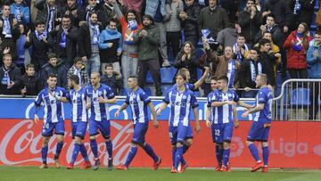 Celebración babazorra tras uno de los goles