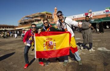 Buen ambiente entre aficiones antes de la final