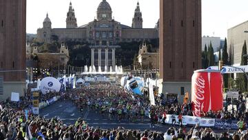 Imagen de la salida de la la 37ª edición del Zúrich Maratón de Barcelona.