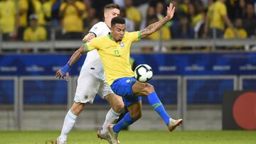 Gabriel Jesus, figura de Brasil ante Argentina por semifinales de Copa Am&eacute;rica.