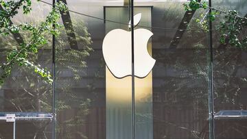 Logo de Apple en una tienda
