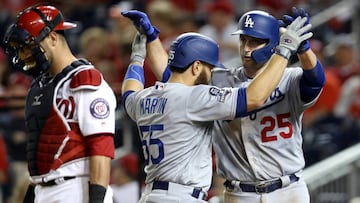 Los Angeles Dodgers toman ventaja 2-1 en la Serie Divisional sobre Washington Nationals luego de responder con el bateo en la sexta entrada.